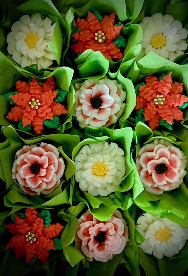 The Giving Cake - Santa Cruz Fancy Flower Cupcakes supporting Santa Cruz County nonprofits