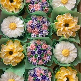 The Giving Cake - Santa Cruz Fancy Flower Cupcakes supporting Santa Cruz County nonprofits