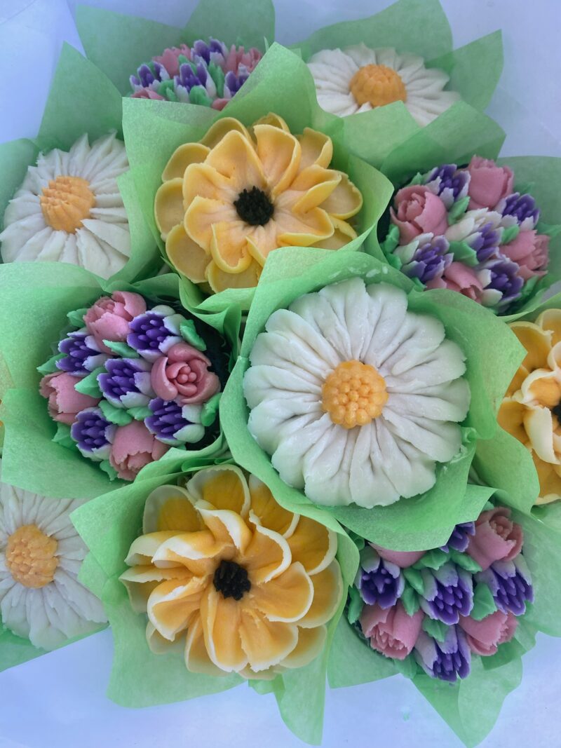 The Giving Cake - Santa Cruz Fancy Flower Cupcakes supporting Santa Cruz County nonprofits