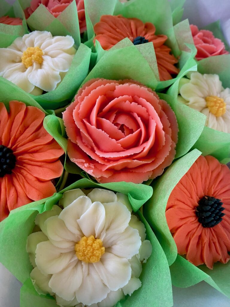 The Giving Cake - Santa Cruz Fancy Flower Cupcakes supporting Santa Cruz County nonprofits